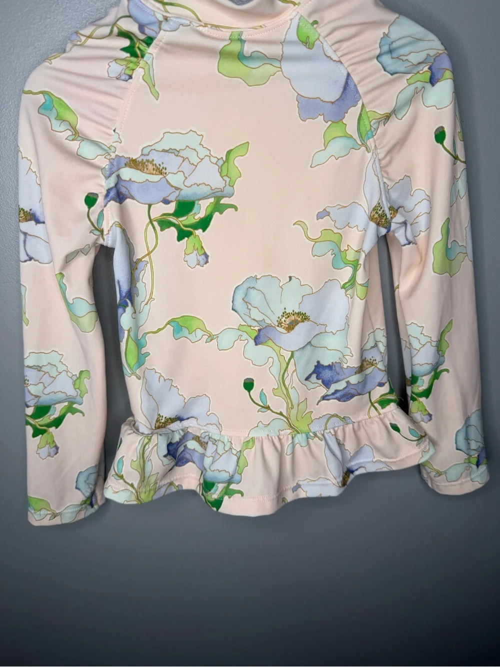 Janie and Jack Long Sleeve Floral Swim Top Rashguard